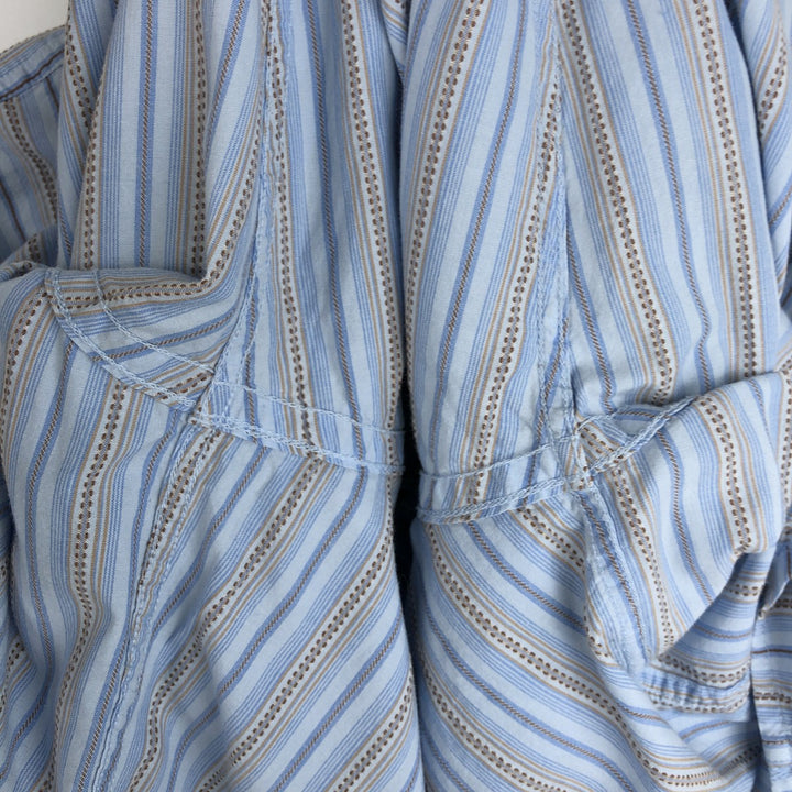 2000'S GAP CLASSIC FIT Long-Sleeve Cotton Stripe Shirt, Men's Size L (approx.) cotton Blue type light blue Vintage Second Hand