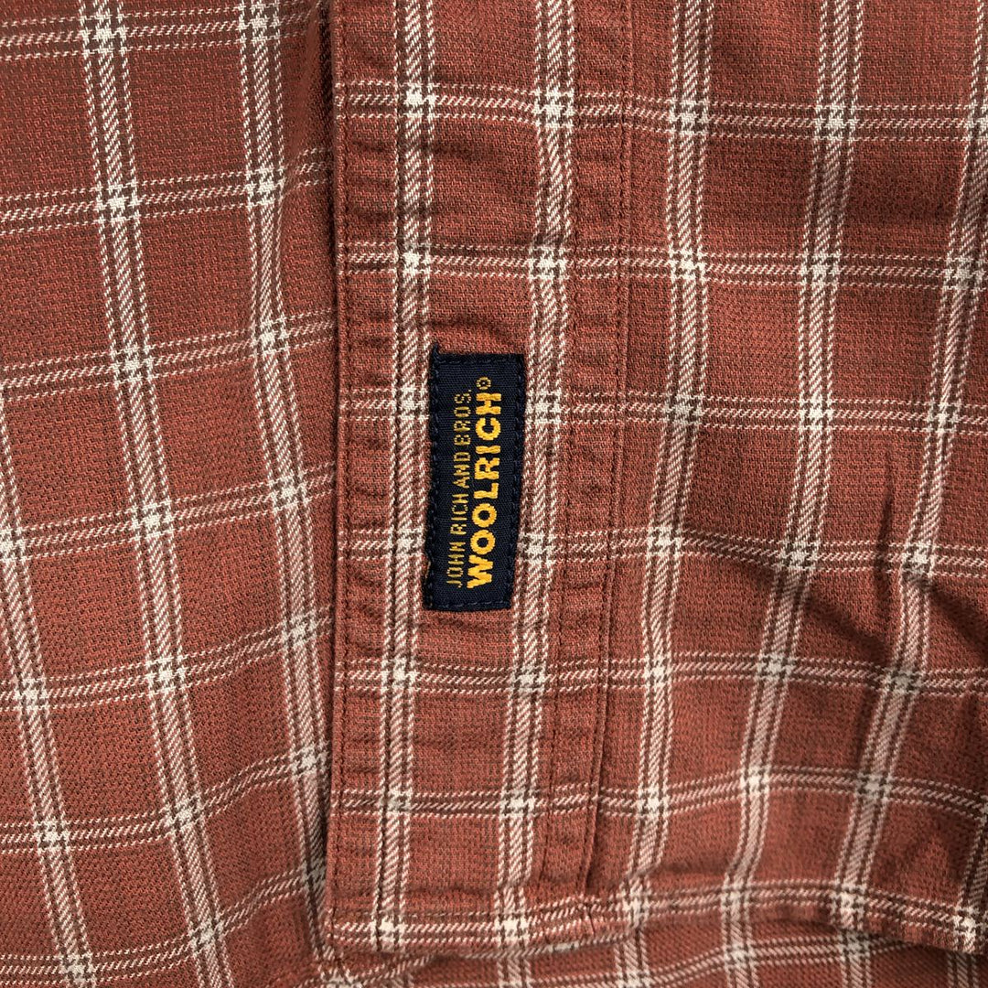 2000'S Woolrich Long-Sleeve Button-Down Check Shirt, Men's Size XL (approx.) unclear red type reddish brown Vintage Second Hand