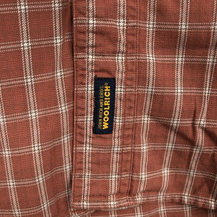 2000'S Woolrich Long-Sleeve Button-Down Check Shirt, Men's Size XL (approx.) unclear red type reddish brown Vintage Second Hand