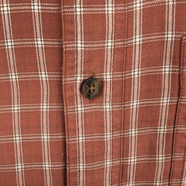2000'S Woolrich Long-Sleeve Button-Down Check Shirt, Men's Size XL (approx.) unclear red type reddish brown Vintage Second Hand