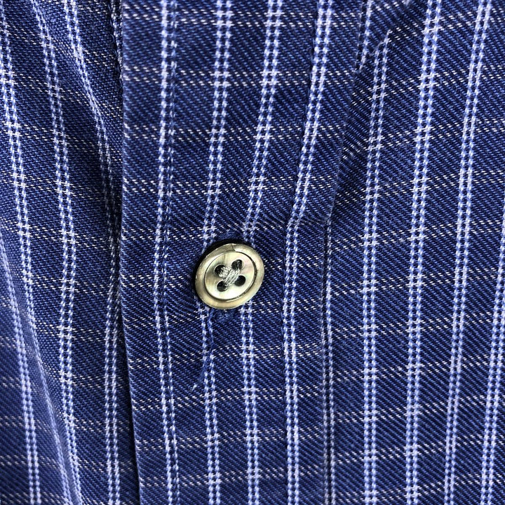 2000'S Banana Republic Long-Sleeve Button-Down Check Shirt, Men's Size XL (approx.) cotton blue type Vintage Second Hand
