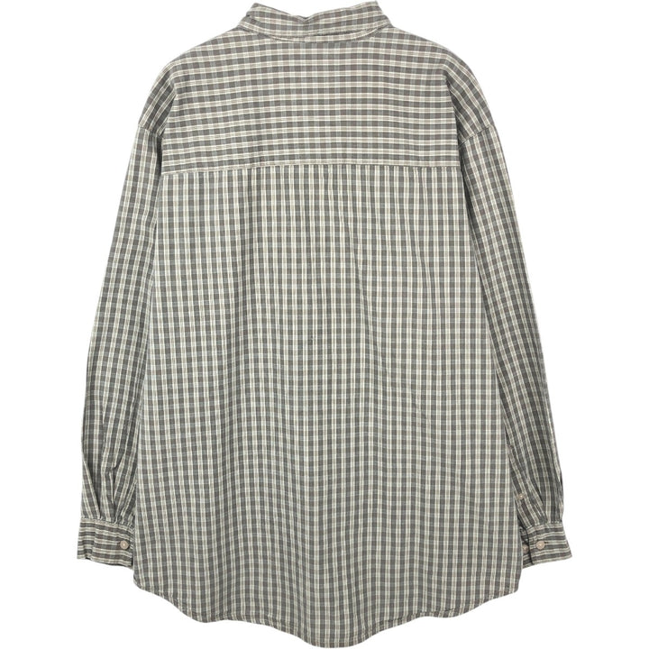 Levi's DRY GOODS Long-Sleeve Button-Down Check Shirt, Men's Size XXL (approx.) cotton Khaki type Vintage Second Hand
