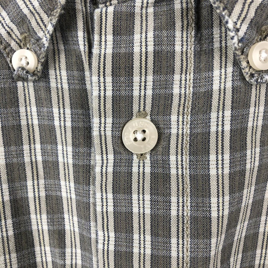 Levi's DRY GOODS Long-Sleeve Button-Down Check Shirt, Men's Size XXL (approx.) cotton Khaki type Vintage Second Hand