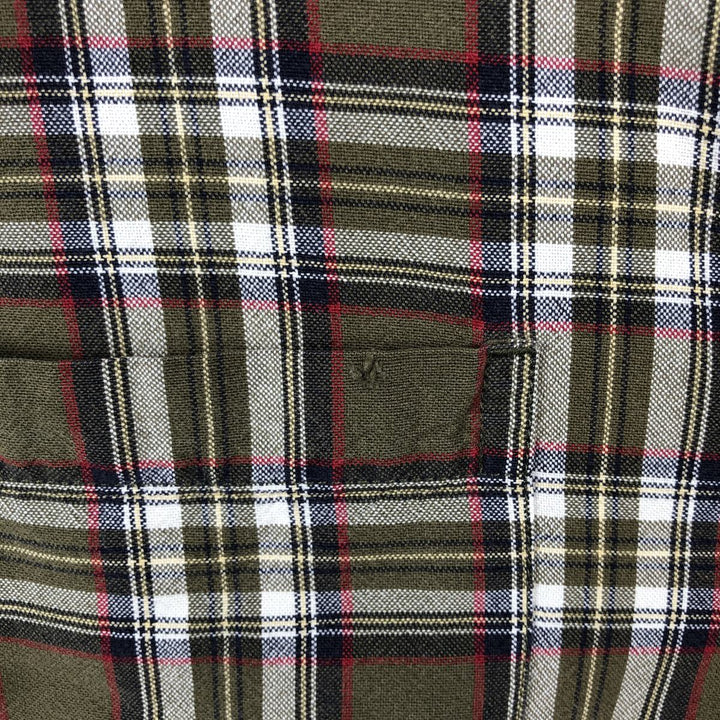 Eddie Bauer Long Sleeve Button-Down Check Shirt, Men's Size L cotton Khaki type Vintage Second Hand