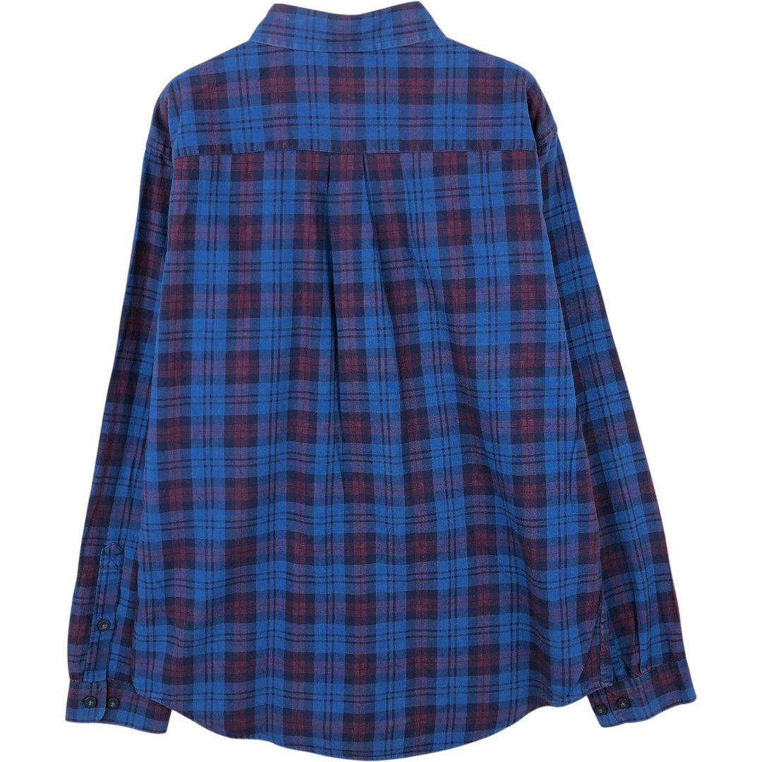 Patagonia ORGANIC COTTON 53837FA14 Long-Sleeve Cotton Check Shirt, Men's Size M (approx.) cotton blue type Vintage Second Hand