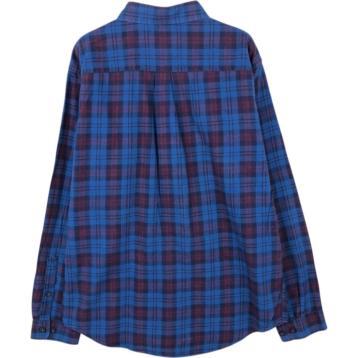 Patagonia ORGANIC COTTON 53837FA14 Long-Sleeve Cotton Check Shirt, Men's Size M (approx.) cotton blue type Vintage Second Hand