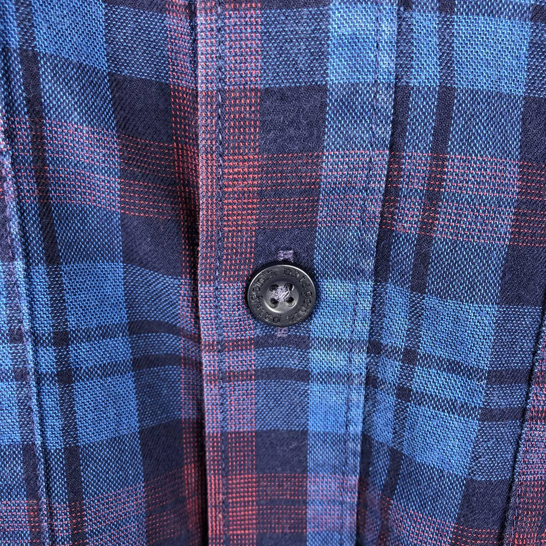 Patagonia ORGANIC COTTON 53837FA14 Long-Sleeve Cotton Check Shirt, Men's Size M (approx.) cotton blue type Vintage Second Hand