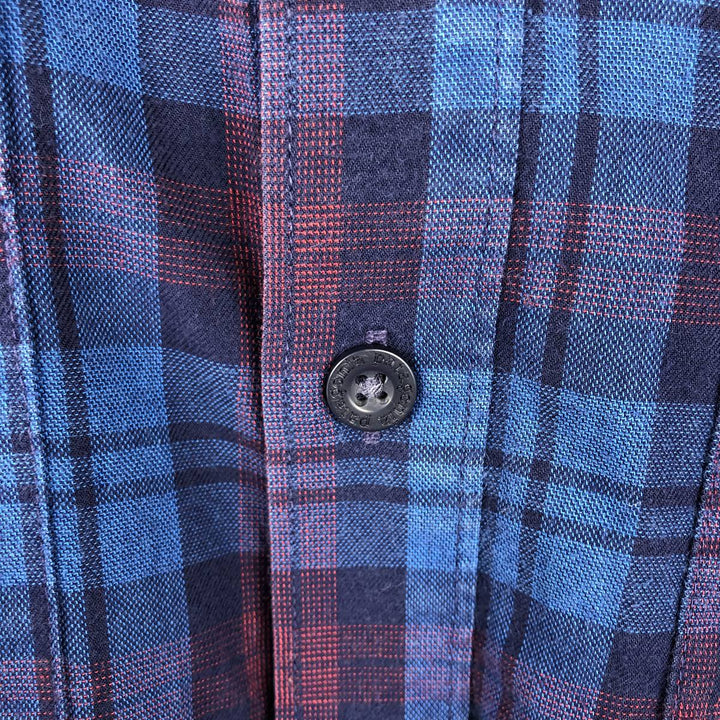 Patagonia ORGANIC COTTON 53837FA14 Long-Sleeve Cotton Check Shirt, Men's Size M (approx.) cotton blue type Vintage Second Hand