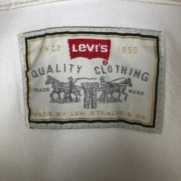 90s-00'S Levi's RED TAB Long-Sleeve White Denim Shirt, Men's Size XL (approx.) cotton white type Vintage Second Hand