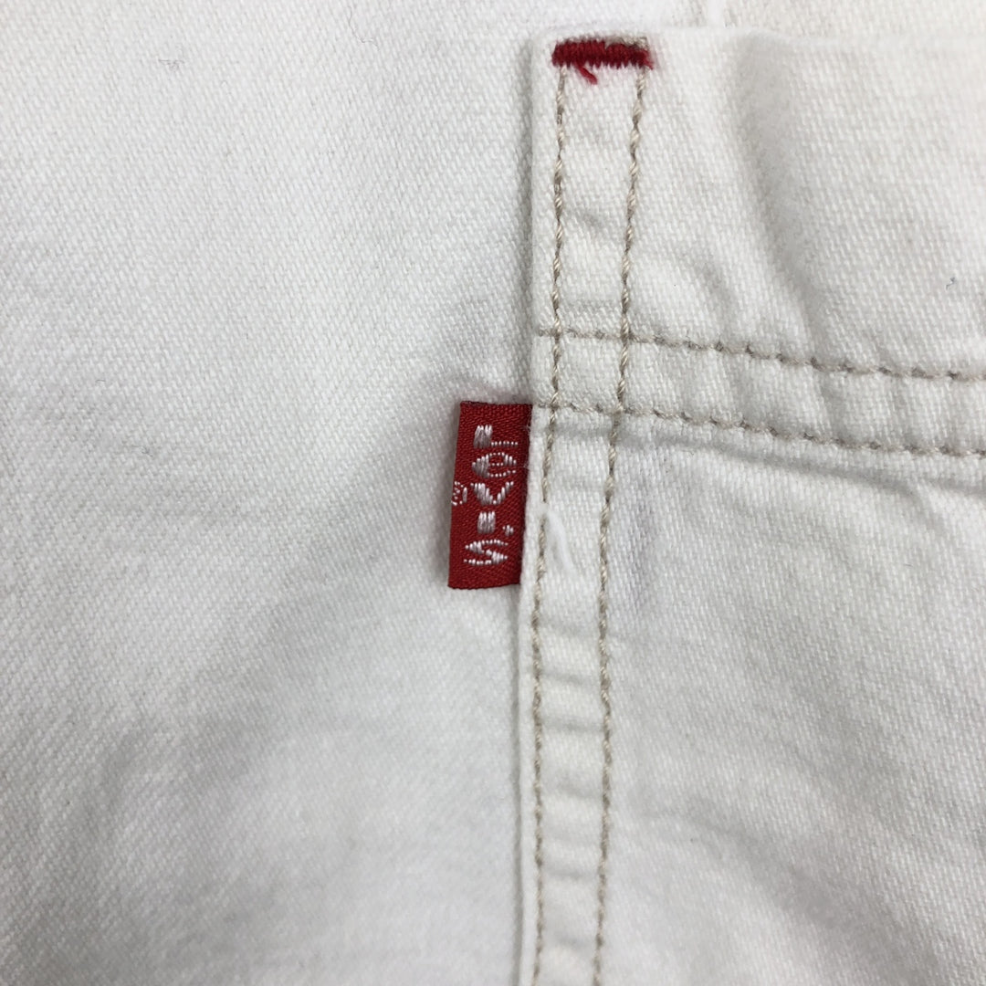 90s-00'S Levi's RED TAB Long-Sleeve White Denim Shirt, Men's Size XL (approx.) cotton white type Vintage Second Hand