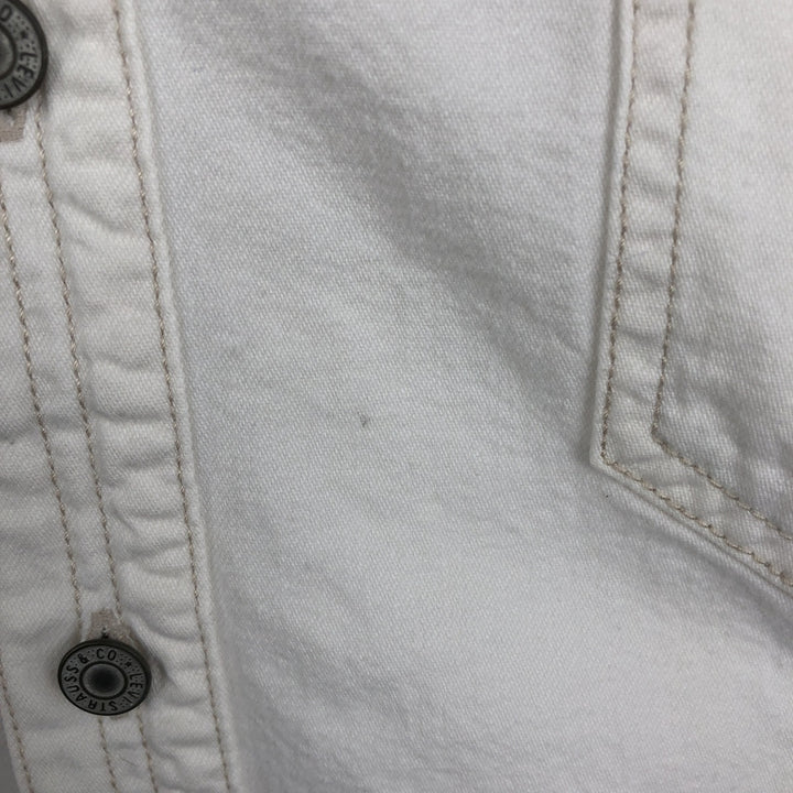 90s-00'S Levi's RED TAB Long-Sleeve White Denim Shirt, Men's Size XL (approx.) cotton white type Vintage Second Hand
