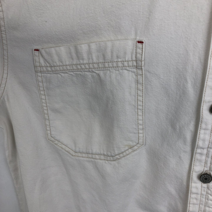 90s-00'S Levi's RED TAB Long-Sleeve White Denim Shirt, Men's Size XL (approx.) cotton white type Vintage Second Hand