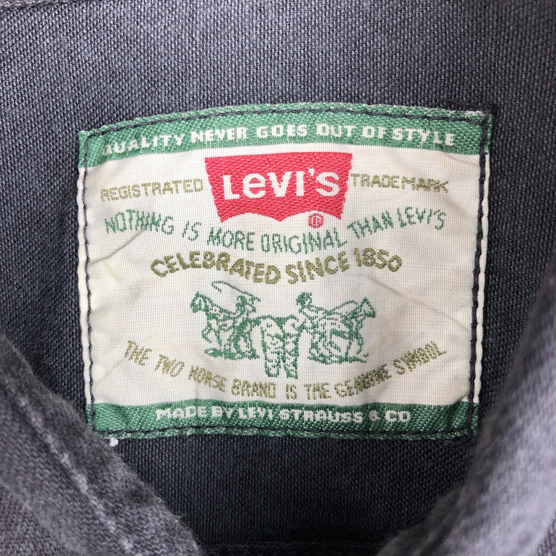 Levi's 60560-1361 Long-Sleeve Black Denim Shirt, Men's Size M (approx.) cotton black type Vintage Second Hand