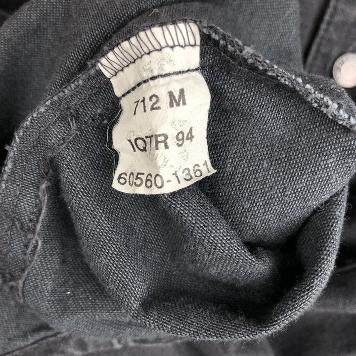Levi's 60560-1361 Long-Sleeve Black Denim Shirt, Men's Size M (approx.) cotton black type Vintage Second Hand