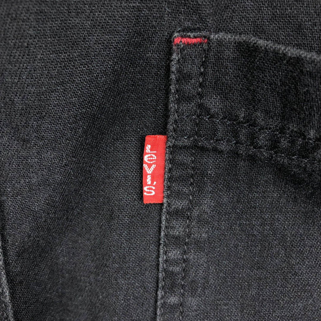 Levi's 60560-1361 Long-Sleeve Black Denim Shirt, Men's Size M (approx.) cotton black type Vintage Second Hand