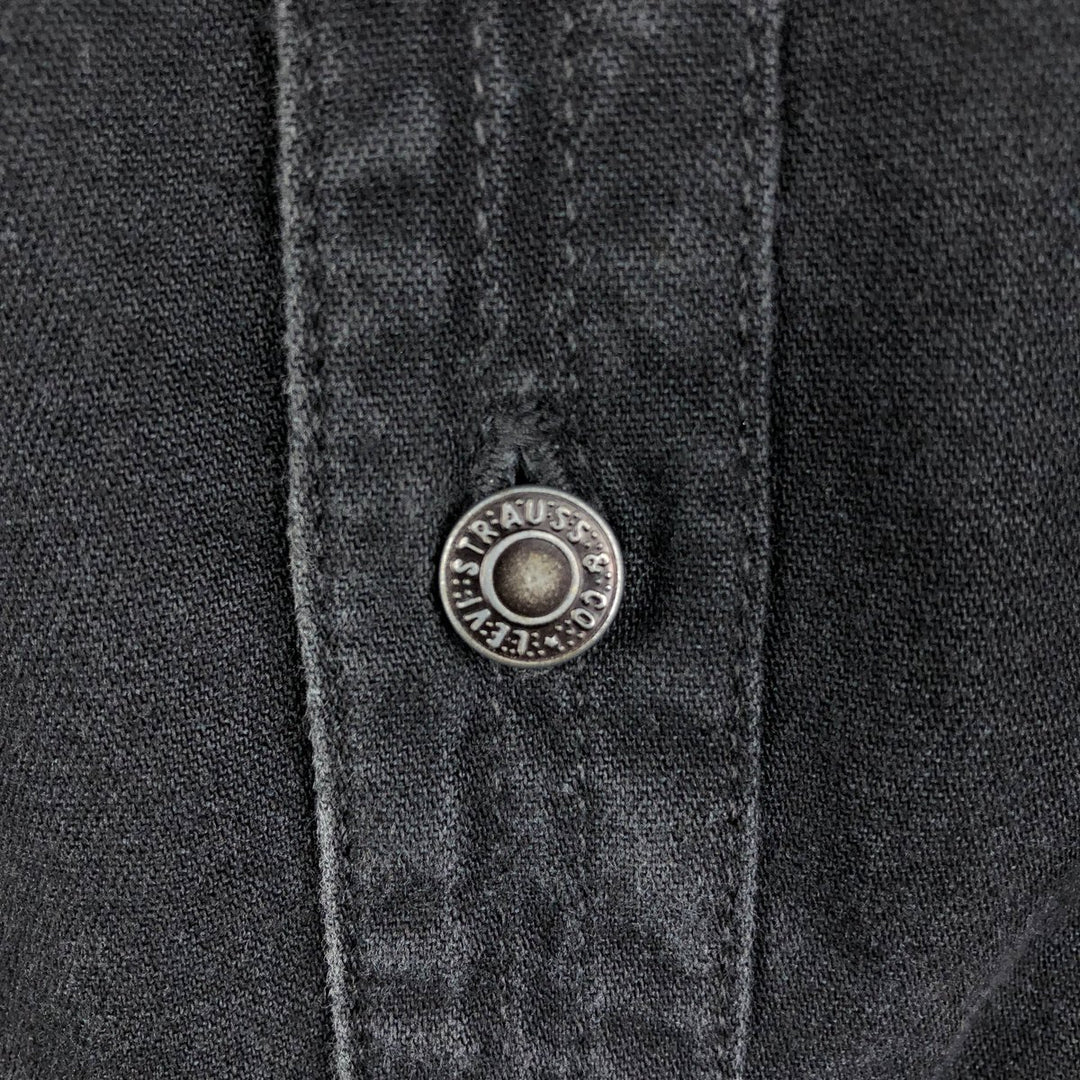 Levi's 60560-1361 Long-Sleeve Black Denim Shirt, Men's Size M (approx.) cotton black type Vintage Second Hand