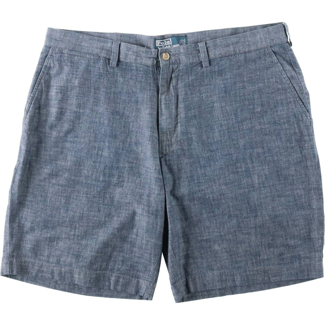 Ralph Lauren POLO by Ralph Lauren PROSPECT SHORT Chambray Cotton Shorts (Men's size W39 equivalent) cotton blue type Vintage Second Hand