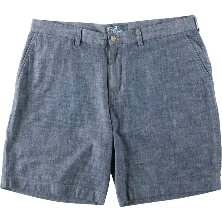 Ralph Lauren POLO by Ralph Lauren PROSPECT SHORT Chambray Cotton Shorts (Men's size W39 equivalent) cotton blue type Vintage Second Hand