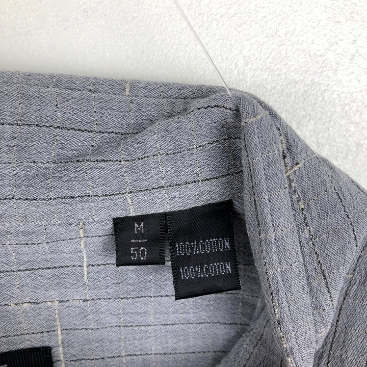 KOLTE Check Pattern Long-Sleeve Cotton Check Shirt, Made in Italy, Men's Size M (approx.) cotton gray type Vintage Second Hand