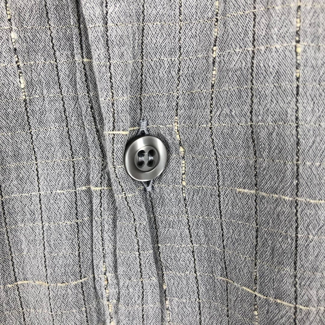 KOLTE Check Pattern Long-Sleeve Cotton Check Shirt, Made in Italy, Men's Size M (approx.) cotton gray type Vintage Second Hand