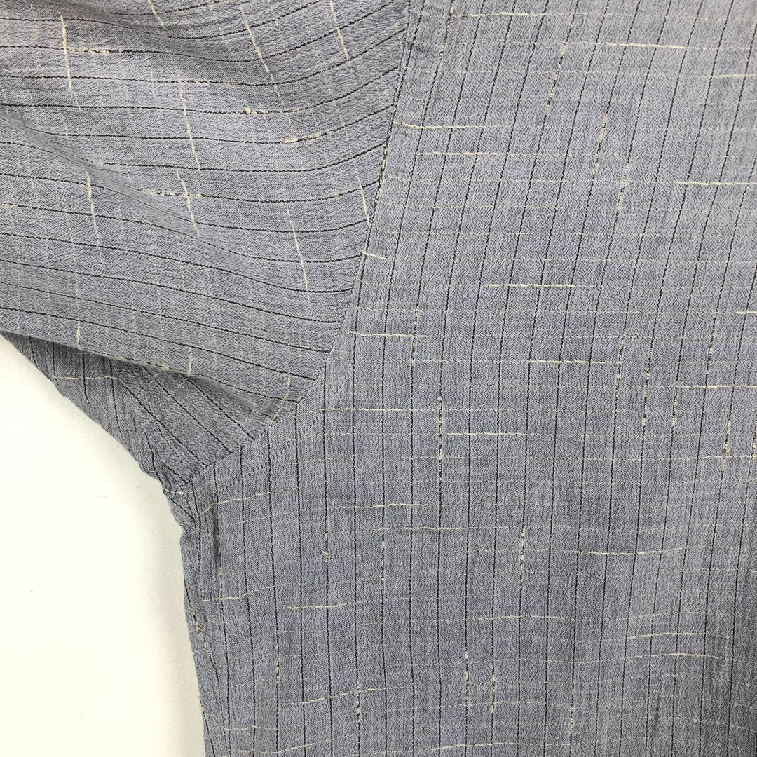 KOLTE Check Pattern Long-Sleeve Cotton Check Shirt, Made in Italy, Men's Size M (approx.) cotton gray type Vintage Second Hand