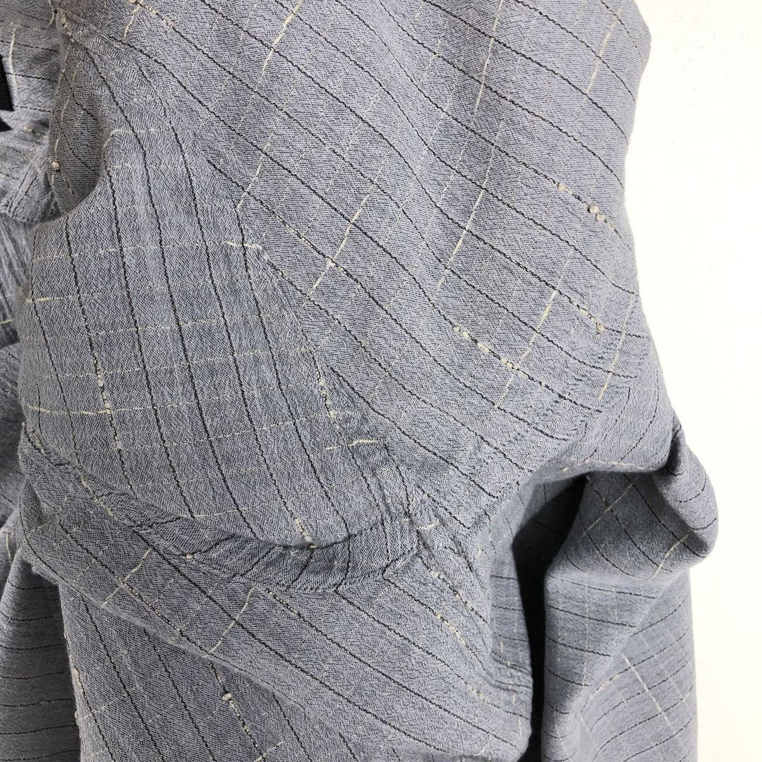 KOLTE Check Pattern Long-Sleeve Cotton Check Shirt, Made in Italy, Men's Size M (approx.) cotton gray type Vintage Second Hand