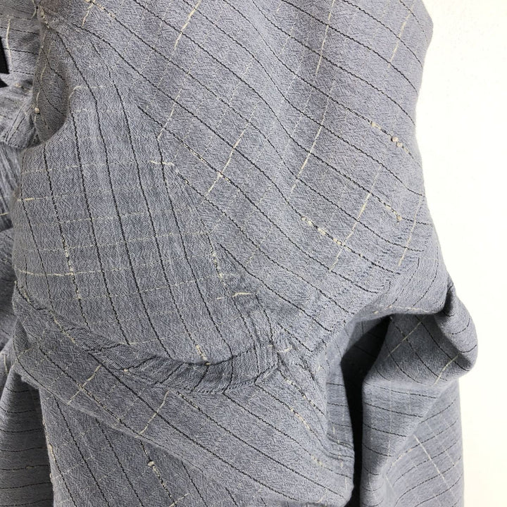 KOLTE Check Pattern Long-Sleeve Cotton Check Shirt, Made in Italy, Men's Size M (approx.) cotton gray type Vintage Second Hand