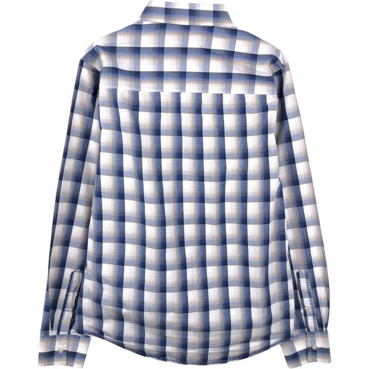 Levi's RED TAB Long-Sleeve Cotton Check Shirt, Men's Size M (approx.) cotton blue type Vintage Second Hand