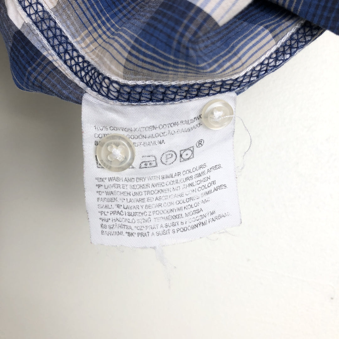 Levi's RED TAB Long-Sleeve Cotton Check Shirt, Men's Size M (approx.) cotton blue type Vintage Second Hand