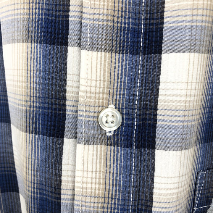 Levi's RED TAB Long-Sleeve Cotton Check Shirt, Men's Size M (approx.) cotton blue type Vintage Second Hand