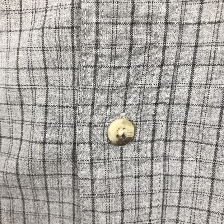90s-00'S Timberland Long-Sleeve Cotton Check Shirt, Men's Size L (Equivalent), Vintage cotton gray type Vintage Second Hand