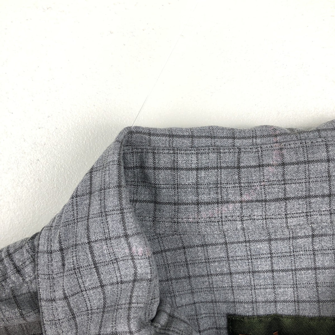 90s-00'S Timberland Long-Sleeve Cotton Check Shirt, Men's Size L (Equivalent), Vintage cotton gray type Vintage Second Hand