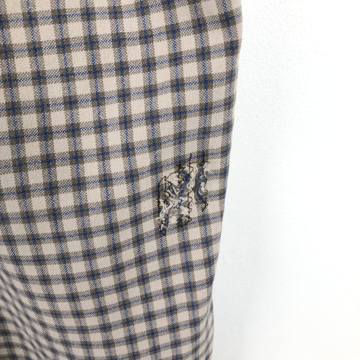 Columbia Long-Sleeve Button-Down Check Shirt, Men's Size M (approx.) cotton Beige type Vintage Second Hand