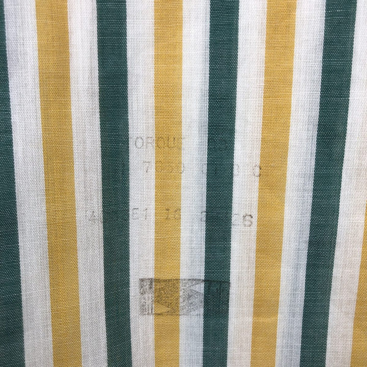 Manhattan Long-Sleeve Striped Shirt, Men's Size L (approx.) polyester yellow type Vintage Second Hand