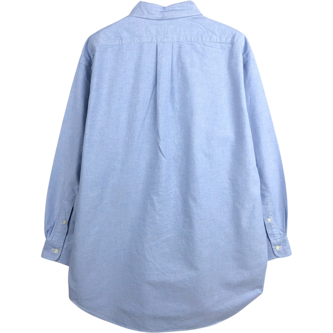 Ralph Lauren YARMOUTH long sleeve button down shirt, men's size L cotton Blue type light blue Vintage Second Hand