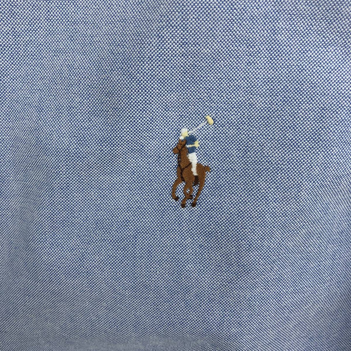 Ralph Lauren YARMOUTH long sleeve button down shirt, men's size L cotton Blue type light blue Vintage Second Hand