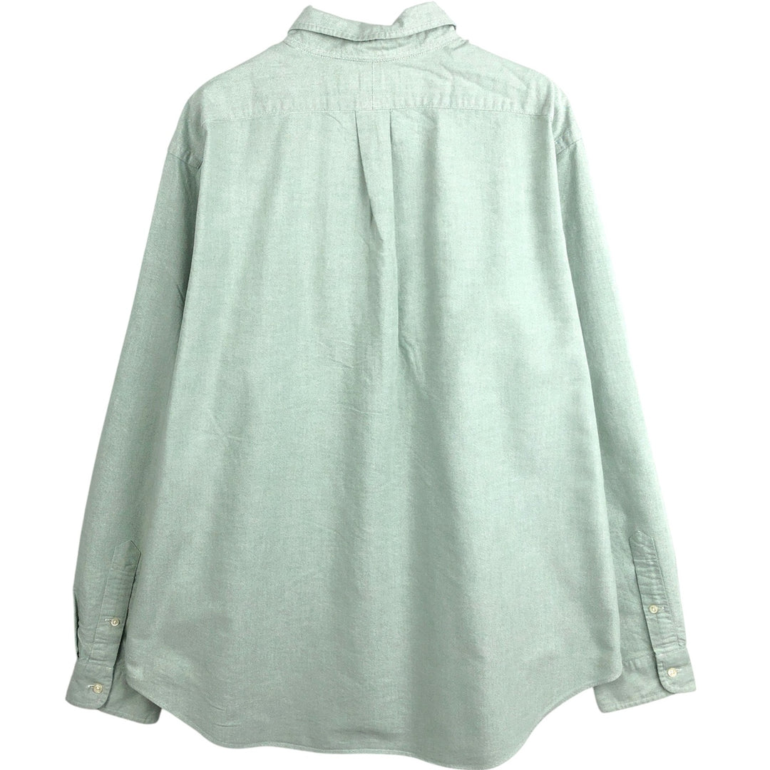 Ralph Lauren Classic Fit Long Sleeve Button Down Shirt Men's XL cotton Khaki type sage green Vintage Second Hand