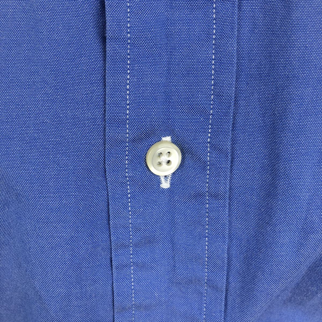 Ralph Lauren YARMOUTH long sleeve button down shirt, men's size L cotton Navy blue Vintage Second Hand
