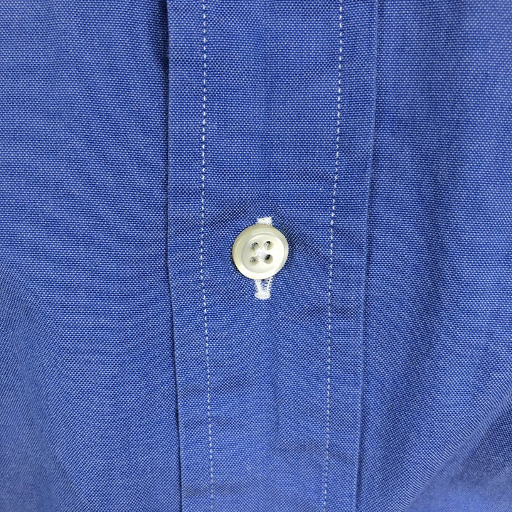 Ralph Lauren YARMOUTH long sleeve button down shirt, men's size L cotton Navy blue Vintage Second Hand
