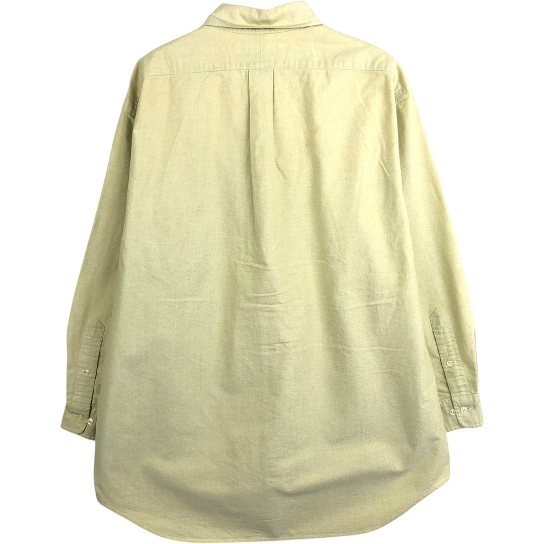 Ralph Lauren YARMOUTH long sleeve button down shirt, men's XL size cotton yellow type Vintage Second Hand