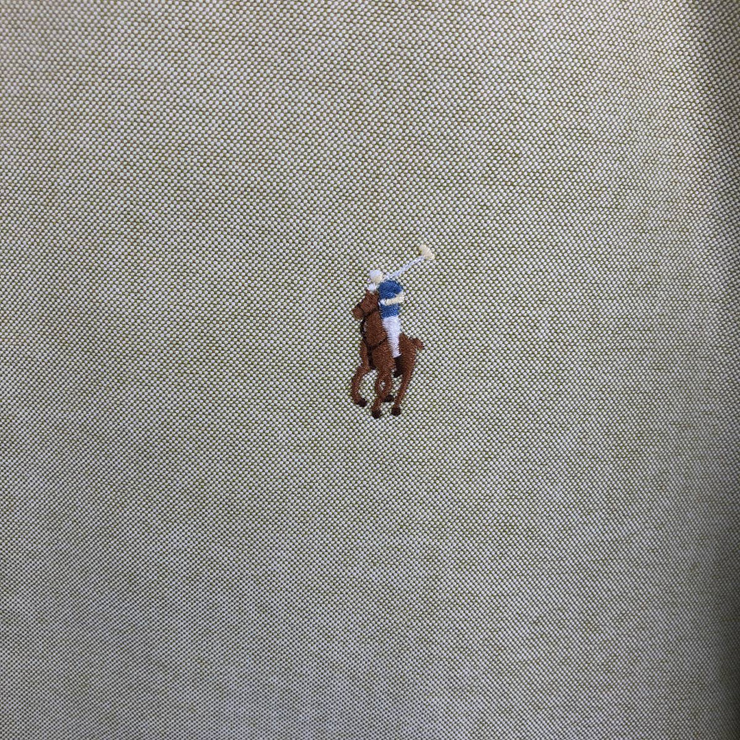 Ralph Lauren YARMOUTH long sleeve button down shirt, men's XL size cotton yellow type Vintage Second Hand