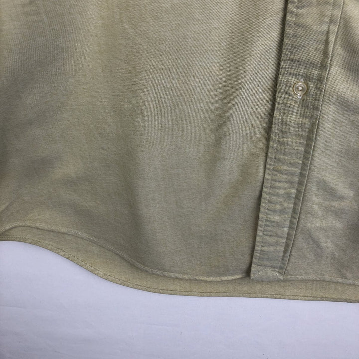 Ralph Lauren YARMOUTH long sleeve button down shirt, men's XL size cotton yellow type Vintage Second Hand