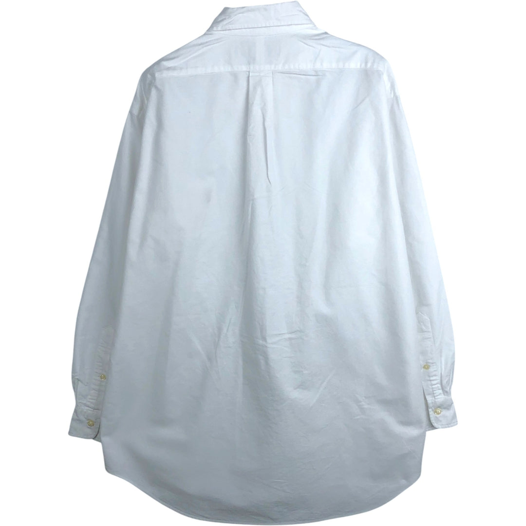 Ralph Lauren YARMOUTH long sleeve button down shirt, men's size L cotton white type Vintage Second Hand