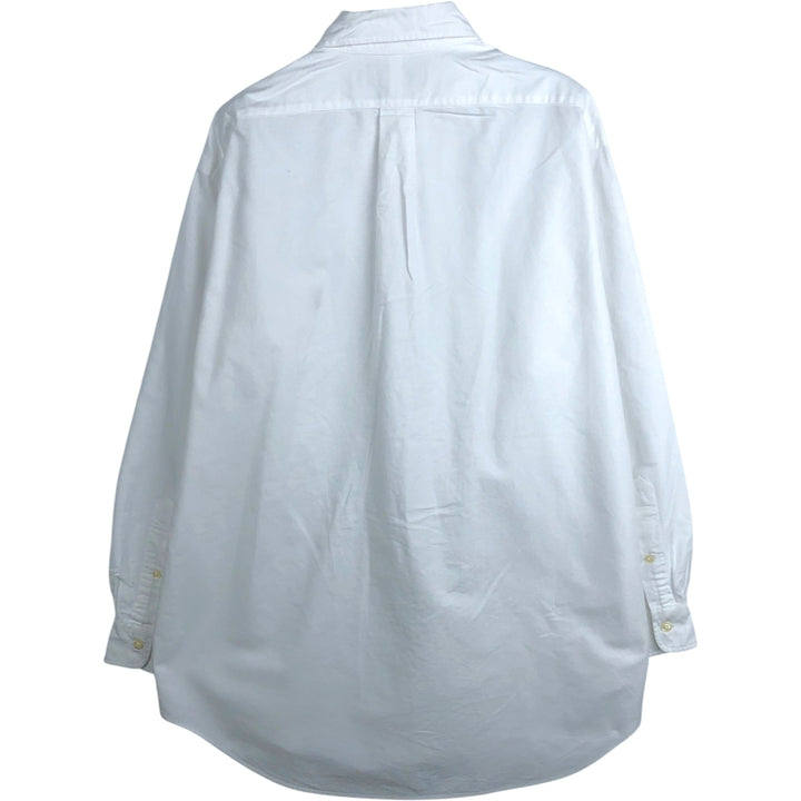 Ralph Lauren YARMOUTH long sleeve button down shirt, men's size L cotton white type Vintage Second Hand