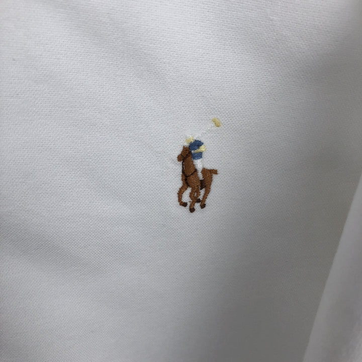 Ralph Lauren YARMOUTH long sleeve button down shirt, men's size L cotton white type Vintage Second Hand