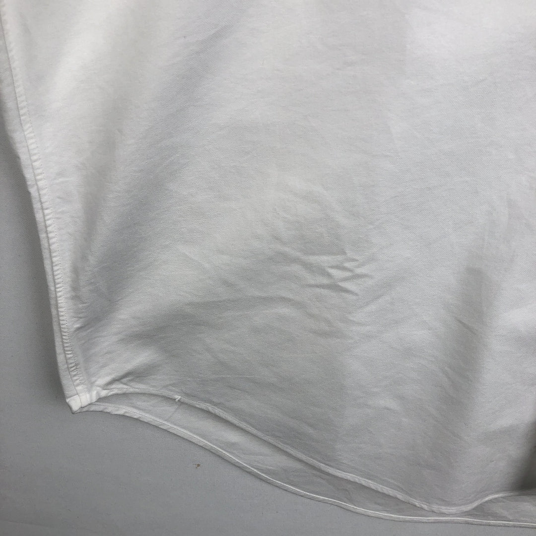 Ralph Lauren YARMOUTH long sleeve button down shirt, men's size L cotton white type Vintage Second Hand