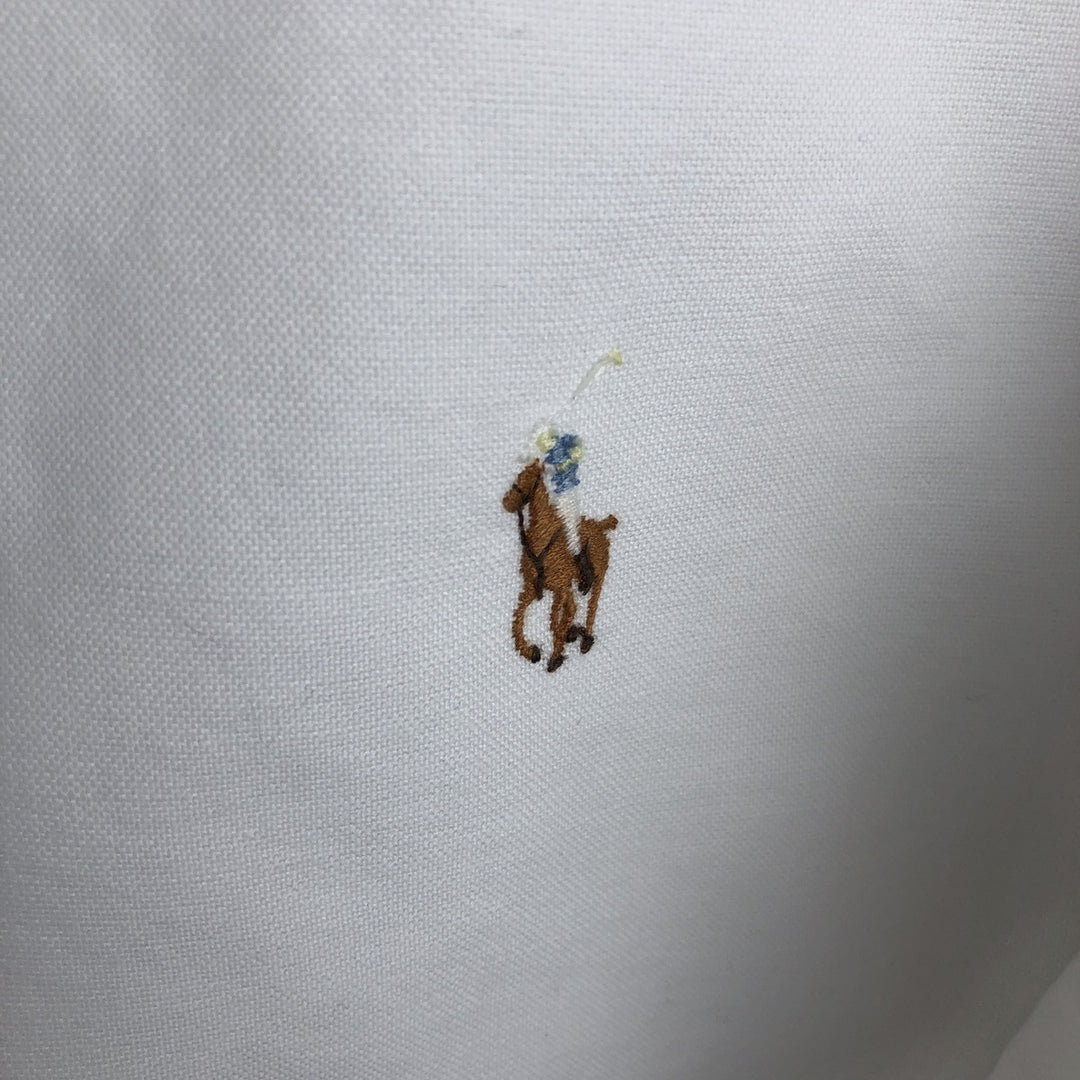 Ralph Lauren long sleeve button down shirt, men's size M cotton white type Vintage Second Hand