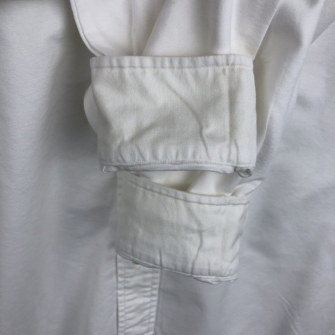 Ralph Lauren long sleeve button down shirt, men's size M cotton white type Vintage Second Hand