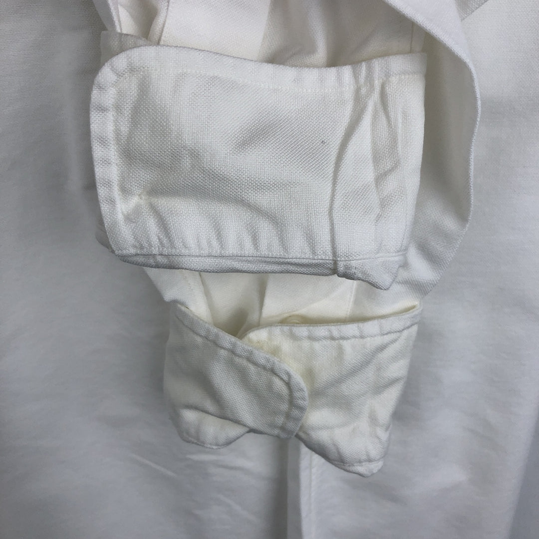 Ralph Lauren long sleeve button down shirt, men's size M cotton white type Vintage Second Hand