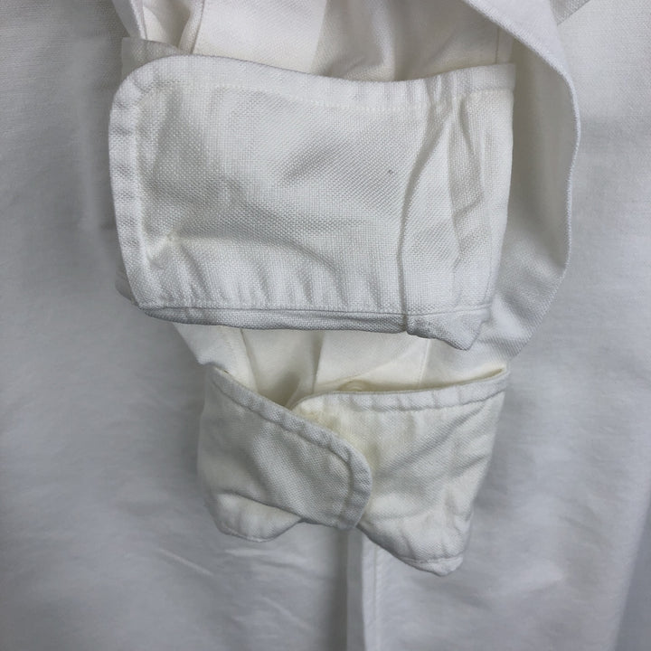Ralph Lauren long sleeve button down shirt, men's size M cotton white type Vintage Second Hand